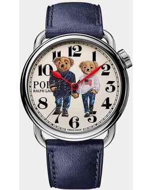 Polo Ralph Lauren Ralph & Ricky Bear Steel 38 Mm Watch - Blue