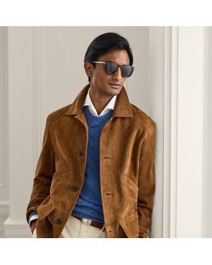 Ralph Lauren Handgeschneiderte Utility-Wildlederjacke - Braun