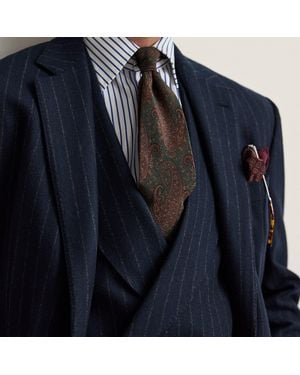Ralph Lauren Paisley-Print Silk Crepe Tie - Brown