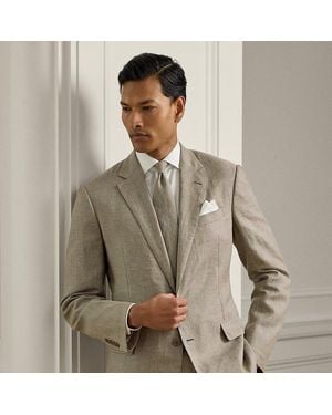 Ralph Lauren Kent Hand-Tailored Glen Plaid Jacket - Grey