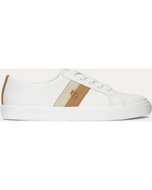 Ralph Lauren Janson Ii Leather Trainer - White