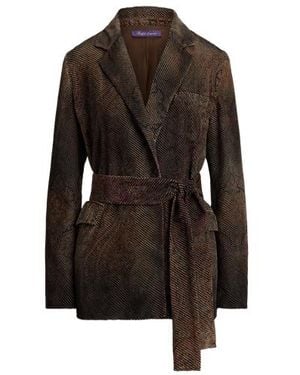 Ralph Lauren Giacca Lilianna in velluto devoré - Marrone