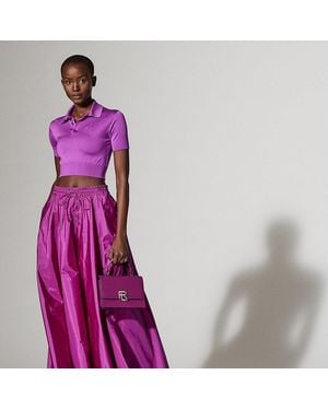 Ralph Lauren Collection - Falda Emilien de tafetán de seda - Morado