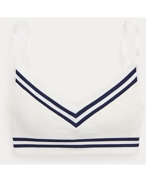 Ralph Lauren Reggiseno con scollo a V e trecce - Bianco
