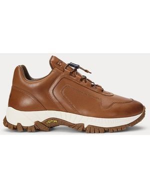 Ralph Lauren Sneaker Grayson in pelle - Marrone