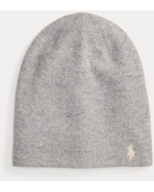Ralph Lauren Cashmere Beanie - Gray