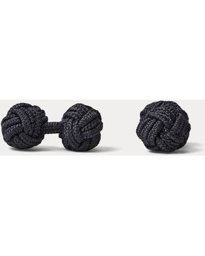 Ralph Lauren Silk Knot Cuff Links - Blue