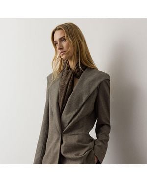 Ralph Lauren Chaqueta Stassie De Tweed Ojo De Pájaro - Marrón