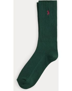 Ralph Lauren Cotton-Blend Crew Socks - Green