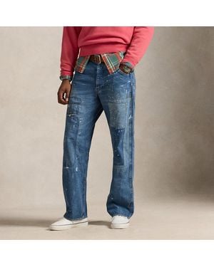 Polo Ralph Lauren Relaxed Fit Distressed Carpenter Jean - Blue