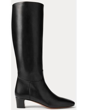 Ralph Lauren Stivali Whitley alti in vitello brunito - Nero