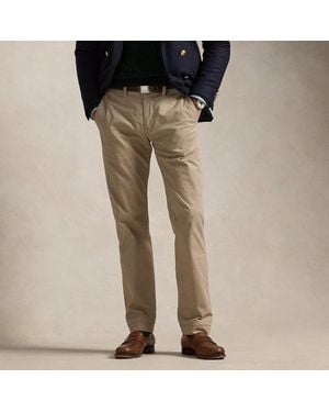 Polo Ralph Lauren Stretch Straight Fit Washed Chino Trousers ( Tan) Clothing - Natural