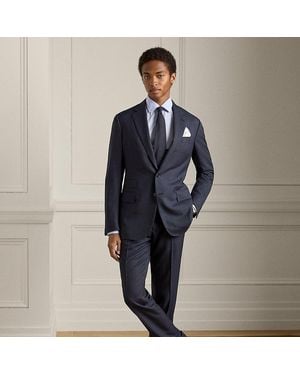 Ralph Lauren Kent Hand-Tailored Pin Dot Suit - Blue