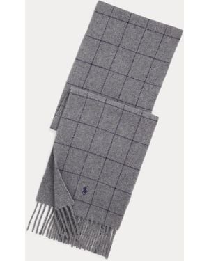Polo Ralph Lauren Sciarpa misto lana scozzese finestrata - Grigio