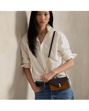 Polo Ralph Lauren Borsa portafoglio Polo ID in pelle - Marrone