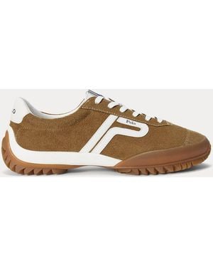 Polo Ralph Lauren Suede Treaded Low-Top Trainer - Brown