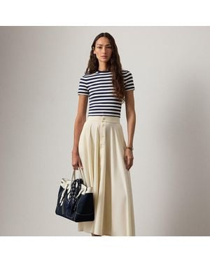 Ralph Lauren Jupe Delilah En Gabardine De Laine - Neutre