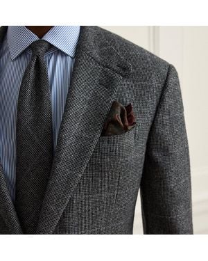 Ralph Lauren Paisley-Print Silk Pocket Square - Black