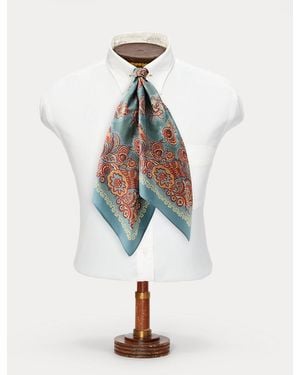 RRL Handgefertigter Krawattenschal Aus Seide - Blau