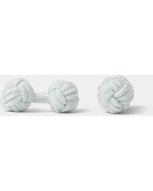 Ralph Lauren Silk Knot Cuff Links - White