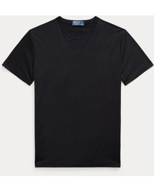 Polo Ralph Lauren Standard-Fit T-Shirt Aus Florgarn - Schwarz
