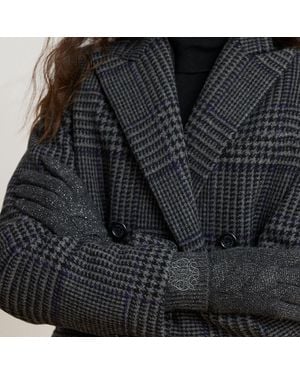 Ralph Lauren Guantes De Punto Con Escudo Bordado - Negro