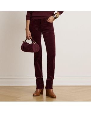 Ralph Lauren Pantalón De Pana Slim Straight Fit - Rojo