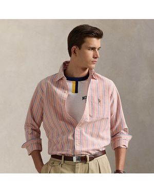 Ralph Lauren Classic Fit Striped Oxford Shirt - Pink