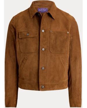 Ralph Lauren Ryder Suede Jacket - Brown