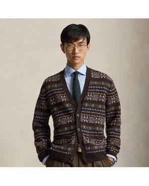 Polo Ralph Lauren Fair Isle Wool Cardigan - Black