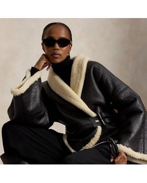 Polo Ralph Lauren Shearling Wrap Jacket - Black