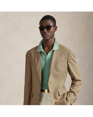 Polo Ralph Lauren Cotton-Linen Polo-Collar Jumper - Pink