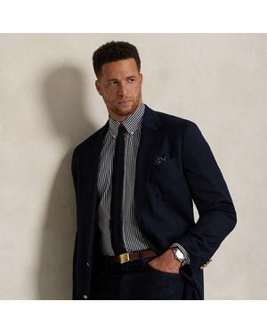 Ralph Lauren Taglie Plus - Camicia in popeline stretch a righe - Blu