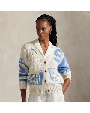Polo Ralph Lauren The Spelman College Patchwork Cardigan - Blue