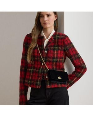 Ralph Lauren Ralph Lauren Velvet Crossbody Turn-Lock Tech Case - Red
