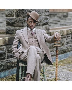 Ralph Lauren Wool Dobby Suit Jacket - Gray