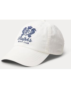 Polo Ralph Lauren Ralph's Beach Club Twill Ball Cap - White