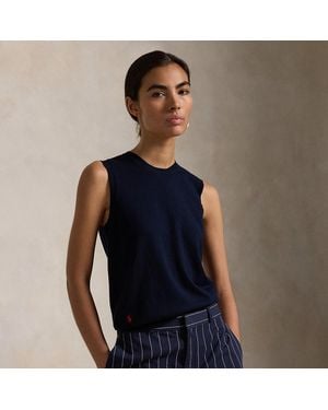Polo Ralph Lauren Jersey De Cuello Redondo Sin Mangas - Azul