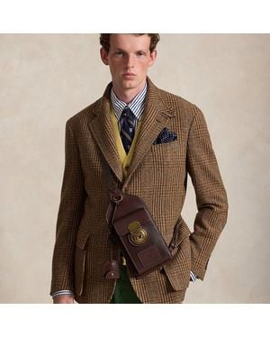 Polo Ralph Lauren Heritage Lock Leather Sling Bag - Brown