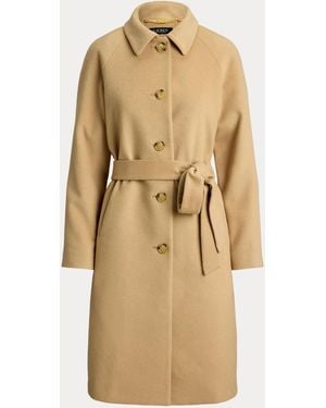 Ralph Lauren Abrigo De Mezcla De Lana Con Cinturón - Neutro