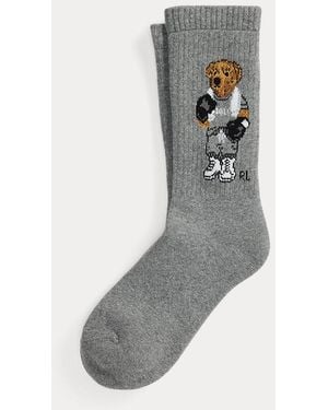 Polo Ralph Lauren Polo Bear Cotton-Blend Crew Socks - Grey