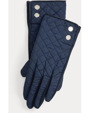 Ralph Lauren Gesteppte Touchscreen-Handschuhe - Blau