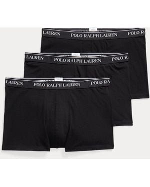Polo Ralph Lauren Taglie Plus - Tre paia di boxer classici stretch - Nero