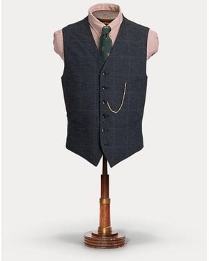 Ralph Lauren Ralph Lauren Checked Herringbone Vest - Blue