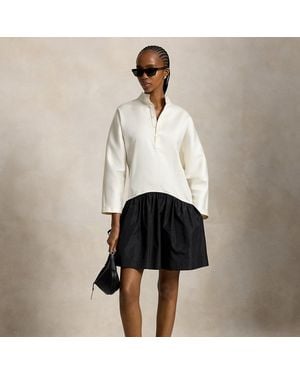 Polo Ralph Lauren Cotton-Silk Taffeta Dress - White