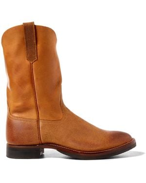 RRL Leather Roper Boot - Brown