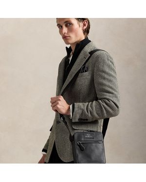 Ralph Lauren Smooth Leather Crossbody Bag - Gray