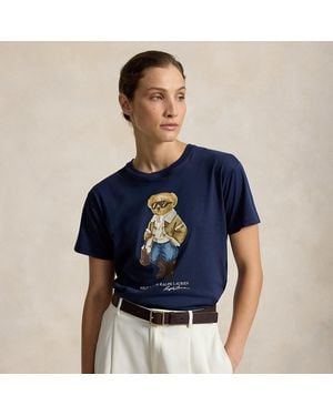 Polo Ralph Lauren Winter Polo Bear Cotton Jersey Tee - Blue