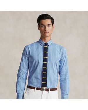 Ralph Lauren Classic Fit Striped Poplin Shirt - Blue