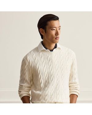 Ralph Lauren Kaschmirpullover Mit Zopfmuster - Natur